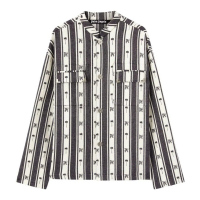 Palm Angels Men's 'Monogram-Print Striped' Overshirt