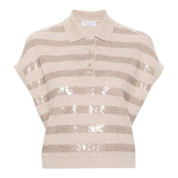 Brunello Cucinelli Women's 'Sequin-Embellished' Polo Shirt
