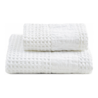 Biancoperla Zeno Face + Guest Sponge Towel Set, White