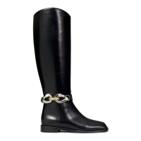 Tory Burch Bottes 'Jessa Chain-Link Detailing' pour Femmes