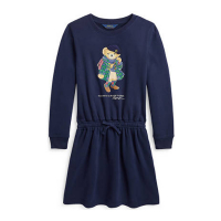 Polo Ralph Lauren 'Polo Bear' Kleid mit langen Ärmeln für große Mädchen