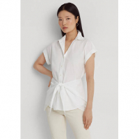 LAUREN Ralph Lauren Women's 'Tie Front Broadcloth' Shirt