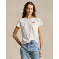LAUREN Ralph Lauren 'Embroidered Logo' T-Shirt für Damen