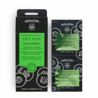 Apivita 'Express Beauty Intensive Moisturization' Gesichtsmaske - Cucumber 8 ml, 2 Stücke