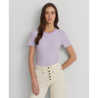 LAUREN Ralph Lauren Women's 'Striped Crewneck' T-Shirt