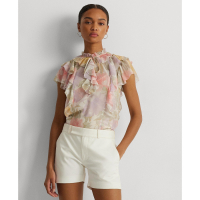 LAUREN Ralph Lauren 'Ruffled Flutter-Sleeve' Bluse für Damen