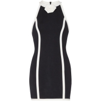 Balmain 'Floral-Appliqué Striped' Mini Kleid für Damen