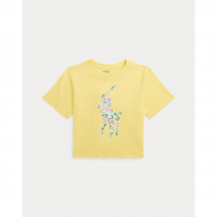 Ralph Lauren 'Floral Big Pony Boxy' T-Shirt für Kleine Mädchen