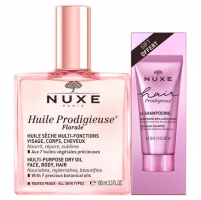 Nuxe Huile Prodigieuse® Florale + Hair Prodigieux® Le Shampoing Brillance Miroir - 2 Pièces