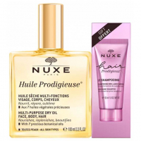 Nuxe Huile Prodigieuse® + Hair Prodigieux® Le Shampoing Brillance Miroir - 2 Pièces