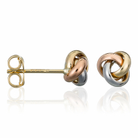 Di Joya Women's 'Noeud Tricolore' Earrings