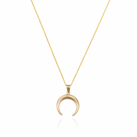 Di Joya Women's 'Demi Lune' Pendant with chain