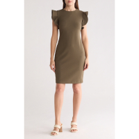 Calvin Klein 'Ruffle Scuba' Mini Kleid für Damen
