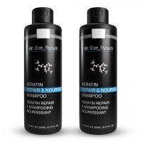 Dr. Eve_Ryouth Shampoing 'Keratin Repair & Nourish' - 300 ml, 2 Pièces
