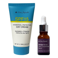 Dr. Eve_Ryouth Crème de jour, Sérum pour le visage 'SPF15 Hydration + Wrinkle Renew' - 2 Pièces