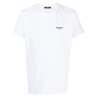 Balmain Men's 'Flocked Logo' T-Shirt