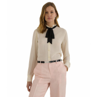 LAUREN Ralph Lauren Women's 'Classic Fit Georgette Tie-Neck' Shirt