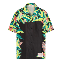 Valentino Garavani Men's 'Volcano-Print Bowling' Short sleeve shirt