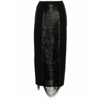 Alexander McQueen Women's 'Fringe-Detail Panelled' Midi Skirt