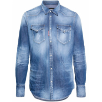 Dsquared2 Chemise en Jean 'Stonewashed' pour Hommes