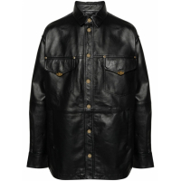 Versace Jeans Couture Men's 'Logo-Plaque' Leather Jacket