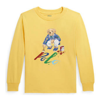 Polo Ralph Lauren 'Polo Bear Cotton' Langärmeliges T-Shirt für Kleinkind & Kleiner Junge