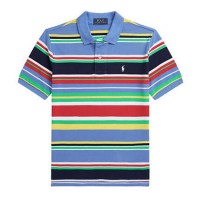 Polo Ralph Lauren 'Striped Cotton Mesh' Polohemd für großes Jungen