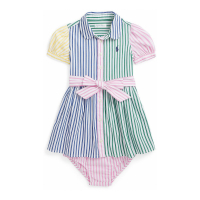 Polo Ralph Lauren Robe chemise 'Striped  Fun' pour Bébés filles