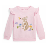 Polo Ralph Lauren 'Ruffled Bunny Terry' Pullover für Baby Mädchen