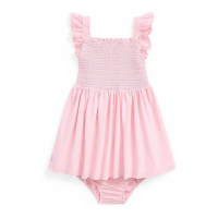 Polo Ralph Lauren Baby Girl's 'Smocked' Dress & Bloomer Set