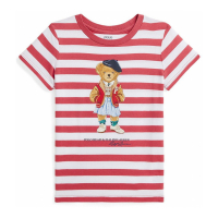 Polo Ralph Lauren Toddler & Little Girl's 'Striped Polo Bear' T-Shirt