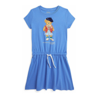 Polo Ralph Lauren 'Polo Bear' T-Shirt-Kleid für kleinkind & kleine Mädchen