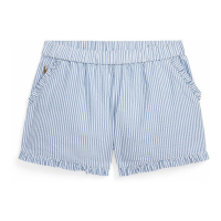 Polo Ralph Lauren 'Striped Ruffled  Seersucker' Shorts für große Mädchen