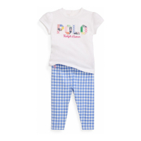 Polo Ralph Lauren 'Logo' T-shirt u. Leggings für Baby Mädchen