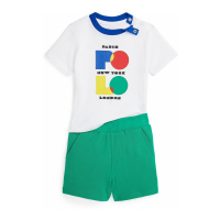 Polo Ralph Lauren Ensemble T-shirt & short 'Logo' pour Bébés garçons