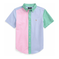 Polo Ralph Lauren 'Gingham Oxford' Kurzärmeliges Hemd für großes Jungen