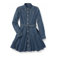 Polo Ralph Lauren Kids Robe chemise 'Belted' pour Grandes filles
