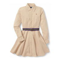 Polo Ralph Lauren Kids 'Belted Chino' Hemdkleid für große Mädchen
