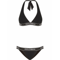 Dolce & Gabbana Women's 'Logo-Tape Halterneck' Bikini