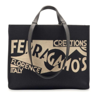 Salvatore Ferragamo Sac Cabas 'Medium Venna Logo-Embroidered' pour Femmes