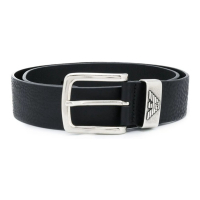 Emporio Armani Men's 'Logo Plaque' Adjustable Belt