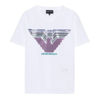 Emporio Armani T-shirt 'Sequinned-Eagle' pour Femmes