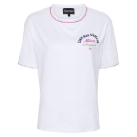 Emporio Armani Women's 'Embroidered-Logo' T-Shirt