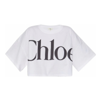 Chloé T-Shirt court 'Logo-Print' pour Femmes