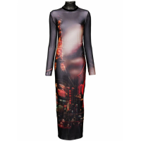 Jean Paul Gaultier Women's 'Pigalle-Print Tulle' Maxi Dress