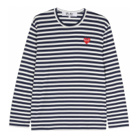 Comme Des Garçons Play 'Logo Striped' Long-Sleeve T-Shirt