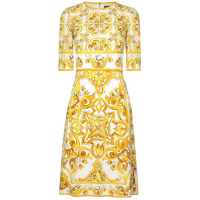 Dolce&Gabbana 'Majolica' Kleid mit kurzem Ärmeln für Damen