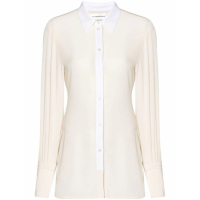 Victoria Beckham Women's 'Contrast Placket' Long Sleeve Blouse