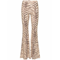 Stella McCartney Pantalon 'Animal-Print Flared' pour Femmes