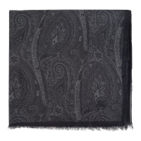 Etro Écharpe en laine 'Paisley-Print Frayed-Edge' pour Hommes